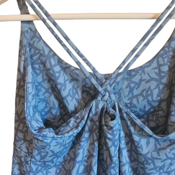 Patagonia Morning Glory Top Athletic Strappy Racerback Teal Women's Large - Picture 7 of 7